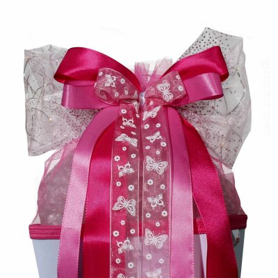 Roth LED-Schleife "Pink Glamour", ca. 50x23 cm, 100 Polyester