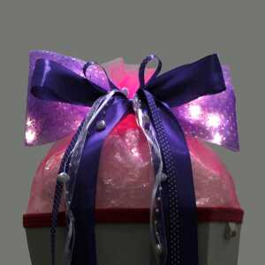 Roth LED-Schleife "Shining Dots"