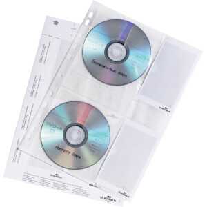 Durable CD Hülle A4 tr 5St für 4 CDs, Universallochung