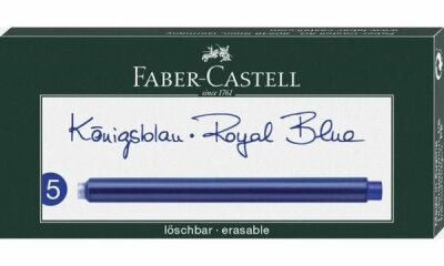 Faber Castell Großraum-Standardtintenpatronen blau 5er