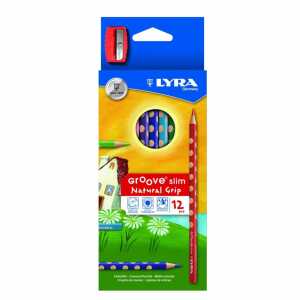Farbstiftetui 12Farben+Spitzer LYRA L2821120 Groove Slim