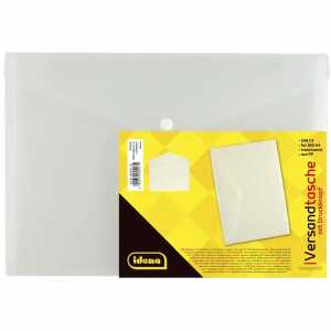 IDENA Idena Versandtasche C4 PP, transparent, Druckknopfverschluß