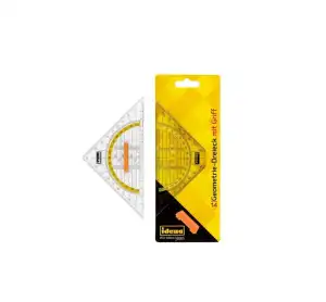 Idena 602403 - Geometriedreieck mit Griff, 14 cm, transparent