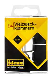 Idena 334035 - Vielzweckklammern, 4 Stück, 32 mm