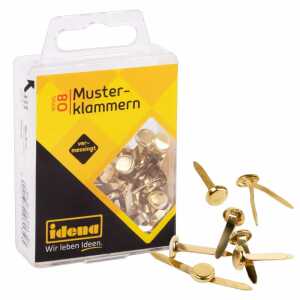 Idena 334031 - Musterklammern, 80 Stück, vermessingt