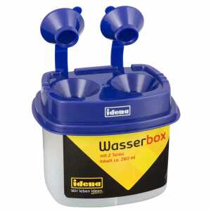Idena Wasserbox mit 2 Tanks blau Duo Pinselbecher m 2 Tanks mit Deckel