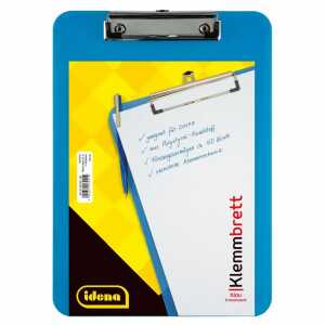IDENA Idena Klemmbrett A4 transluzent blau