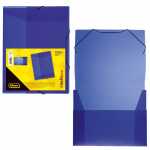 Idena 225402 - Heftbox DIN A4 mit Gummizug, transluzent blau