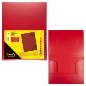 Idena 10378 - Gummizugmappe DIN A3, PP, transluzent rot