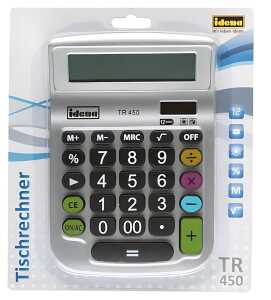 Tischrechner TR 450, 12-stelliges Display Batteriebetrieb Solarbetrieb