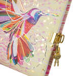 Goldbuch Tagebuch Flower Kolibri