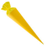 Goldbuch Bastelschultüte 70cm mit farbigem Filzverschluss gelb