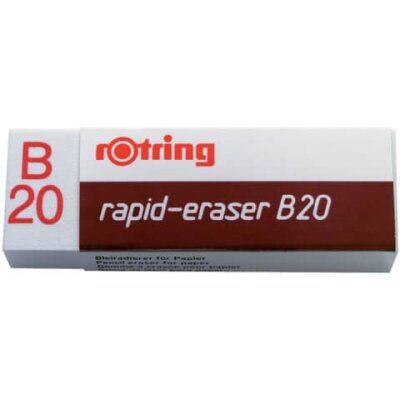 Rotring Radierer rapid-eraser B20, Polyvynilchlorid, 22 x 66 x 13 mm