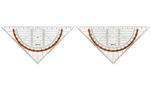 rotring Geometriedreieck Centro mit Griff, Hypotenuse: 230mm (8823004)