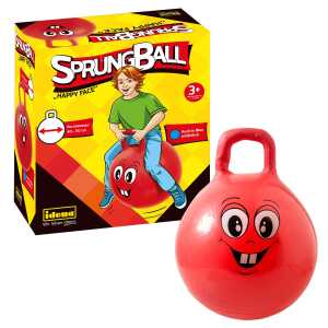 Idena Sprungball rot Happy Face, Ø 45-50cm