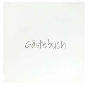 Güss Gästebuch 80 S. Hardcover weiß 20x20cm