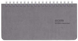 2026 Güss Tisch/-Taschenkalender 17x8cm m Wire-O.-Bindung Tucson grau