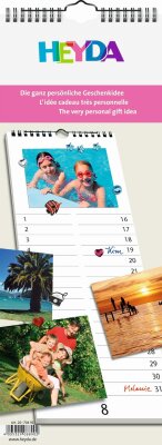 HEYDA 2070491 Bastelkalender immerwährend 16 x 425 cm Bastelkalender  DIY-kalender  Fotokalender  16 x 425 cm Deck Blatt : Kunstdruckpapier Deck Blatt : farbig bedruckt mit Motiv Monatsblätter: weiss