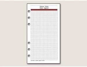 RIDO Ersatzeinlagen Timing 3 Notizpapier kariert 24 Blatt