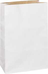 Papier-Dekobeutel 320 x 200 x 100 mm Kraft-Papier weiss/natur
