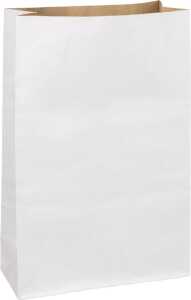 Papier-Dekobeutel 380 x 240 x 100 mm Kraft-Papier weiss/natur
