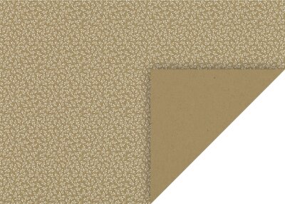 HEYDA 204771854 Naturkarton Mistel 50 x 70 cm weiss/goldfarben glänzend