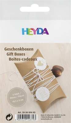 HEYDA 203089405 Geschenkbox 90 x 125 mm Karton natur