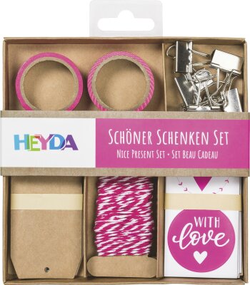 HEYDA 204870740 Schöner Schenken-Set 15 x 15 x 2 cm pink