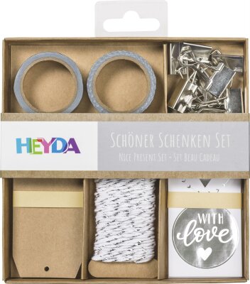 HEYDA 204870744 Schöner Schenken-Set 15 x 15 x 2 cm silber