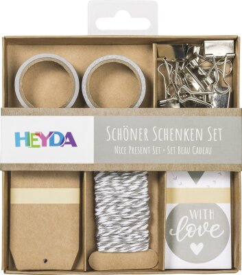 HEYDA 204870746 Schöner Schenken-Set 15 x 15 x 2 cm grau