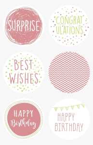 HEYDA 203780801 Sticker Happy Birthday 10 x 19 cm Sticker Ø 4 cm