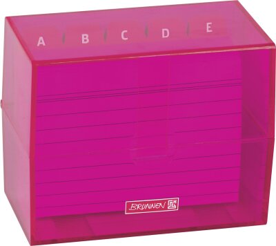 BRUNNEN Karteibox A7 gefüllt pink