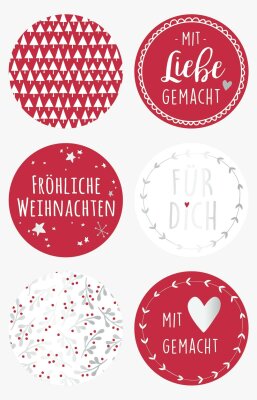 HEYDA 203780806 Sticker Weihnachten 10 x 19 cm Sticker Ø 4 cm