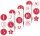 HEYDA 203780808 Sticker Zahlen Advent 10 x 19 cm Sticker Ø 4 cm rot