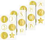 HEYDA Sticker Zahlen Advent 10 x 19 cm Sticker Ø 4...