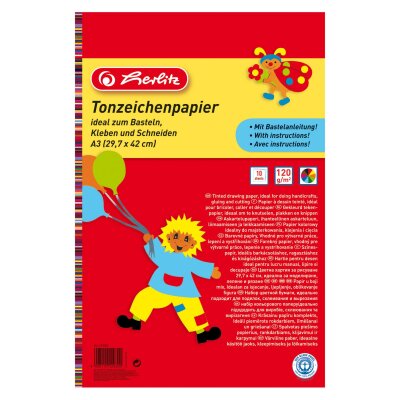 Herlitz Tonzeichenpapierblock A3 10 Blatt