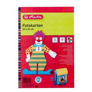Herlitz Fotokarton 22 x 32 cm 10 Blatt farbig sortiert