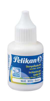 Pelikan Stempelfarbe S.84 weiß 4 30 ml Kunststoffbehälter m.Spritzdü