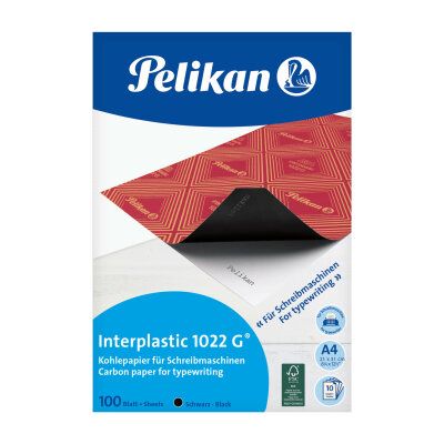 Pelikan Kohlepapier Interplastic 1022G DINA4/100 Blatt schwarz