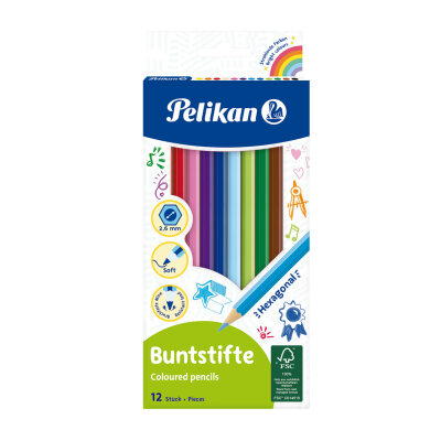 Pelikan Buntstifte Standard lang 12er BS12L SCS-COC-001757, 100% FSC