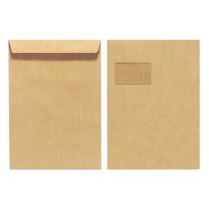 Versandtasche C4 90g nk. mF br 10St Recyclingpapier, Blauer Engel