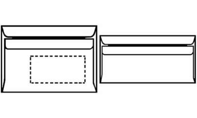 Herlitz Briefumschlag DL sk. mF ws 100St mit Innendruck in Folienpackung