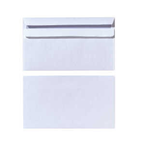 Herlitz Briefumschlag DL sk. hfr ws 100St mit Innendruck Folienpackung