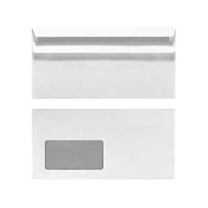 HLZ Briefumschläge DIN Lang sk mit Fenster weiß - 25er Pack