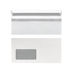 HLZ Briefumschläge DIN Lang sk mit Fenster weiß - 25er Pack