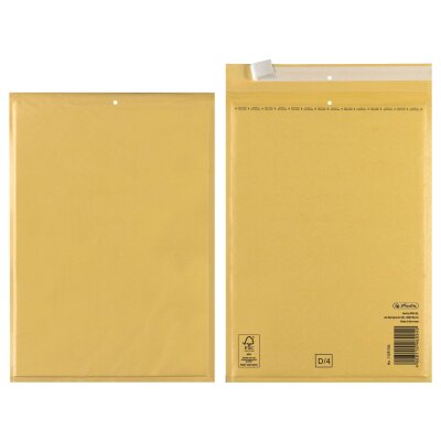 Herlitz Luftpolstertasche D/4 18x26cm br FSC Mix Papier PE Innenfolie 10St.