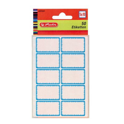 Herlitz Tiefkühletikett 32x24mm selbst- klebend weiß/blau 50 Stück