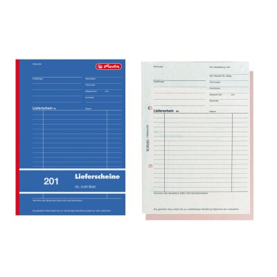 Herlitz Lieferscheinbuch A5 201 2x50 Blatt