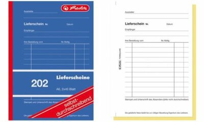 Herlitz Lieferscheinbuch A5 204 2x40 Bl. selbstdurchschreibend FSC Mix