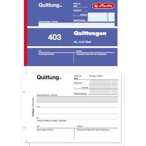 Herlitz Quittungsblock A6 403 2x50 Blatt